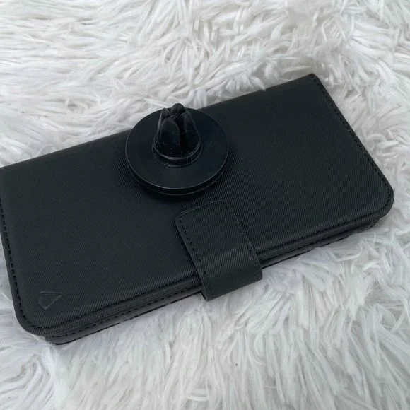 Switch iPhone 11 Pro Max Case Wallet Case Black Book Case LBT Car Vent Holder - Picture 11 of 12